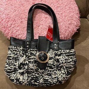 Ulta cable knit tote NWT
